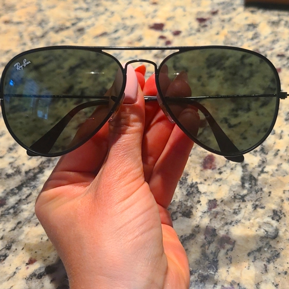 Black Ray Ban's with Matte Black Metal Frame